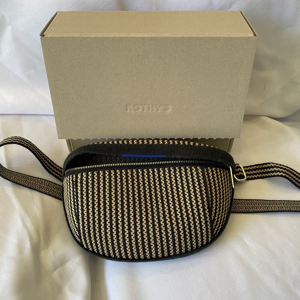 Rothy's Casual Sling Bag in Toffee Stripe
